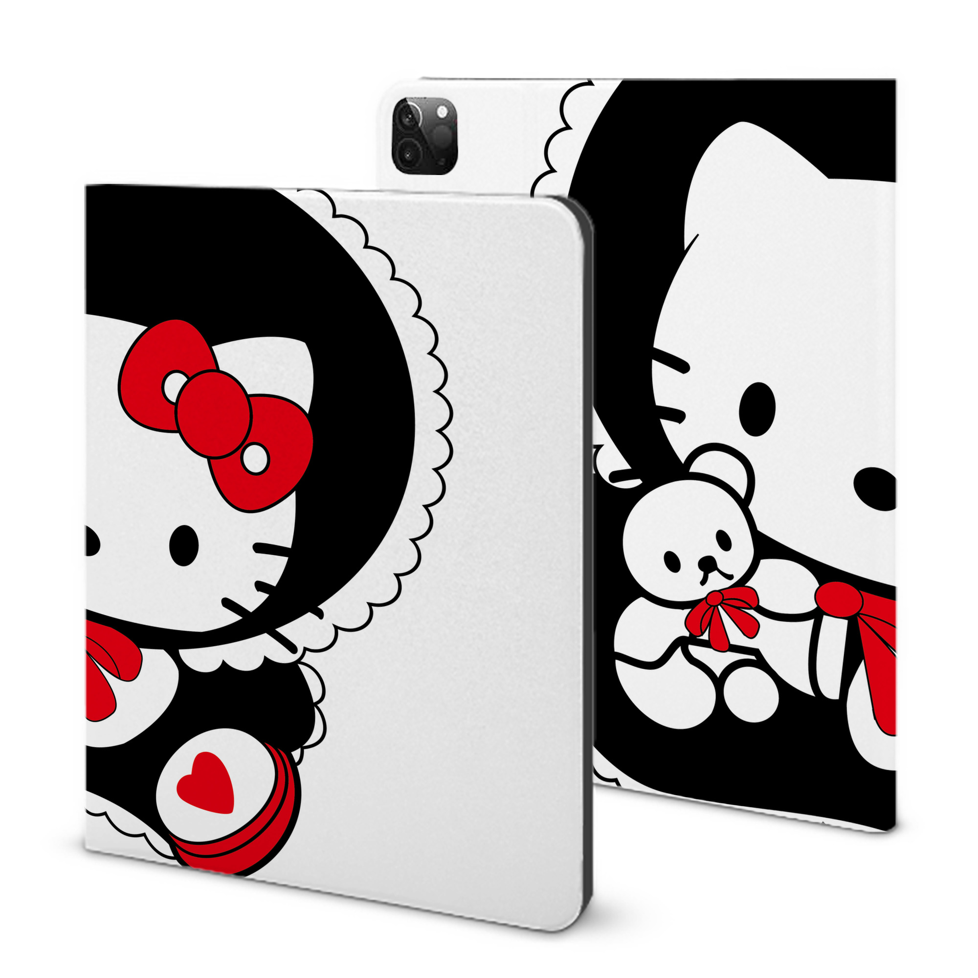 （画像用） Hello Kitty ハローキティ IPadケース ペンホルダー付き ブックスタイルデザイン